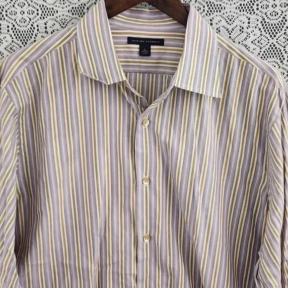 Banana Republic Striped Button Down Dress Shirt Men's L - Picture 3 of 7